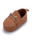 First walker Pu leather dress baby boy Soft sole infant Moccasins baby loafers shoes Brown